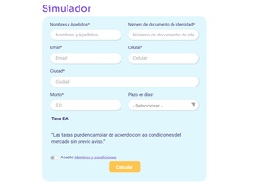 Simulador de CDTs Credifinanciera