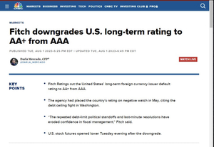 El Imperio pierde la triple A.