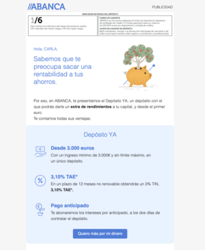 La Caixa, ING y Abanca sacan sus depósitos al 3%