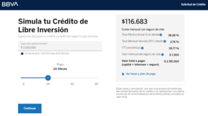 Créditos de libre inversión de BBVA