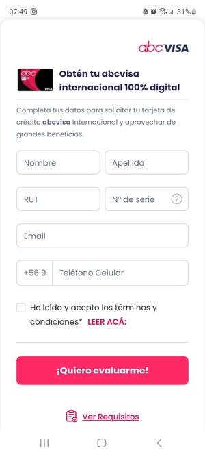 Tarjeta Abcvisa digital y app Abcvisa: cómo obtenerla