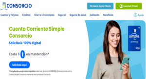Cuenta digital Simple del banco Consorcio