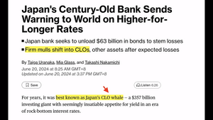 Banco japonés se deshace de miles de millones en bonos del tesoro