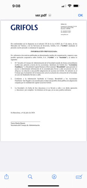 El Chupinazo de Grifols.