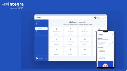 Pantalla de gestión de datos personales en AFP Integra Perú
