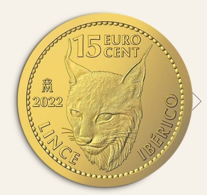 Moneda de oro con el Lince Ibérico