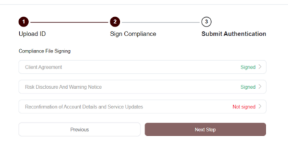Captura de pantalla del proceso de verificación de identidad EBC