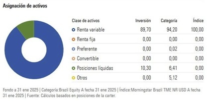 Asignación de activos Bradesco Global Funds Brazilian Equities Mid Small Caps R EUR