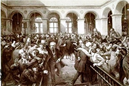 Escenificación del atentado sobre la Bolsa de París