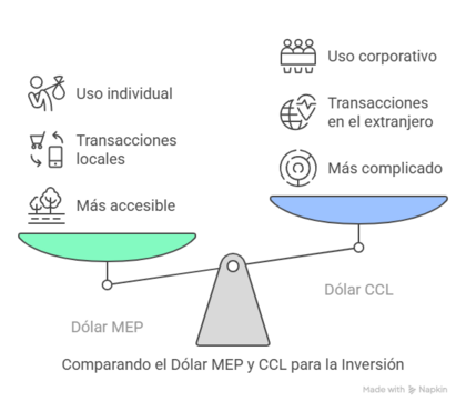 Comparativa dólar MEP y CCL