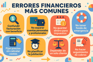 Los errores financieros más comunes que cometen los autónomos (y cómo evitarlos)