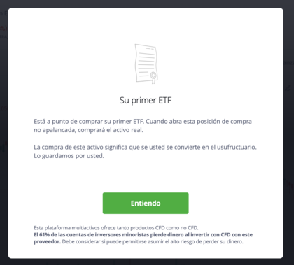 su primer etf en etoro