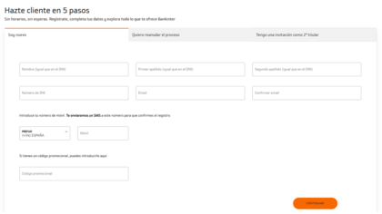 paso a paso para abrir la cuenta nomina bankinter