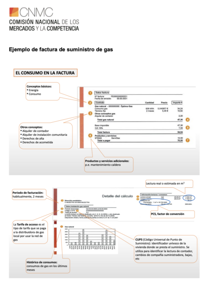 Ejemplo Factura Gas
