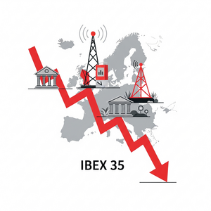 El IBEX 35 cierra en rojo lastrado por bancos y telecomunicaciones – 14 de julio de 2025