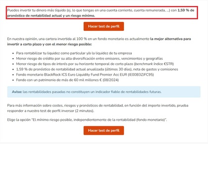 Cuenta remunerada de Indexa Capital