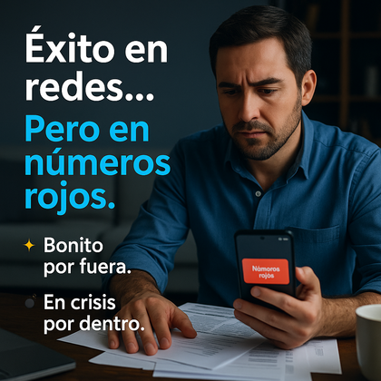 El negocio parece fuerte en redes… pero sin dinero en el banco