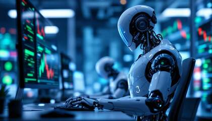 Computadoras con gráficos de trading en tiempo real utilizados para backtesting con inteligencia artificial. Computadoras con gráficos de trading en tiempo real utilizados para backtesting con inteligencia artificial.