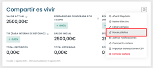MyPortfolio: comparte tus inversiones