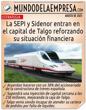 La SEPI y Sidenor entran en Talgo reforzando su situación financiera