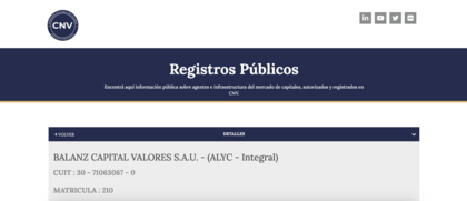 Registro público Balanz