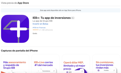 IEB+ en la App Store