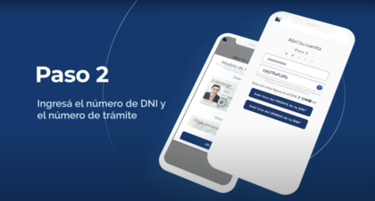 Detalle de cómo ingresar el DNI desde la app de Allaria