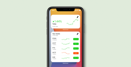 La app móvil de Robinhood permite invertir en criptomonedas y acciones al mismo tiempo