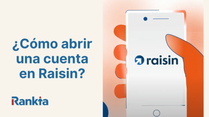 Imagen de portada con el título “Cómo abrir una cuenta en Raisin” y el logo de Raisin en un smartphone, ilustrando la apertura de cuenta online
