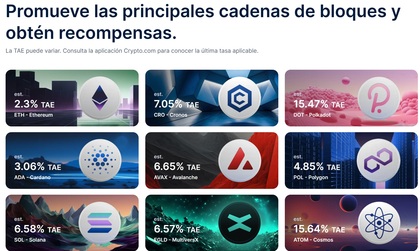 Crypto.com permite staking en hasta 20 criptomonedas