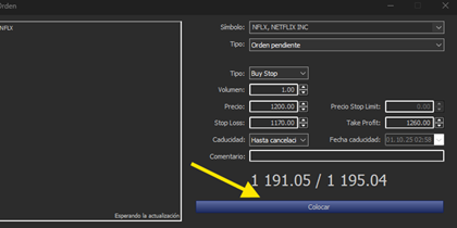 confirmando comprar acciones Netflix confirmando comprar acciones Netflix