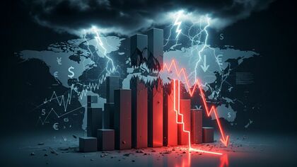 Gráfico cayendo Gráfico cayendo