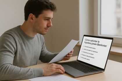 Joven solicitando la hipoteca Bankinter