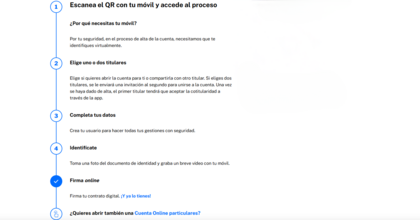 Pasos para abrir la cuenta online de Sabadell