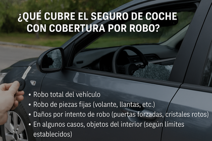 coche con cristal roto y llave en mano representando qué cubre el seguro de coche con cobertura por robo coche con cristal roto y llave en mano representando qué cubre el seguro de coche con cobertura por robo