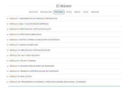 Máster Online en Finanzas Corporativas – IEB
