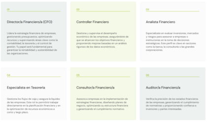 Salidas profesionales del Máster Universitario en Dirección Económico-Financiera de UDIMA