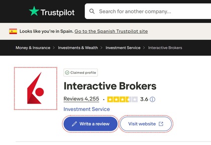 IBKR opiniones trustpilot