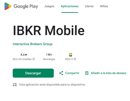 IBKR opiniones en Google Play Store