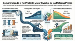 Roll yield en commodities: qué es y por qué afecta a los ETFs