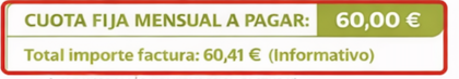 ejemplo del término fijo que hay en una factura del gas