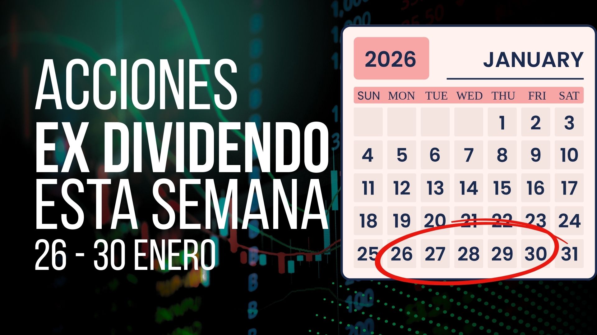 16 oportunidades para cobrar dividendos del 26 al 30 de enero