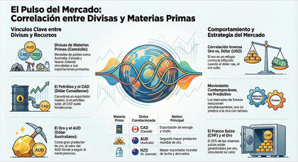 Correlación entre materias primas y divisas