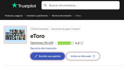 Opiniones de los usuarios sobre eToro