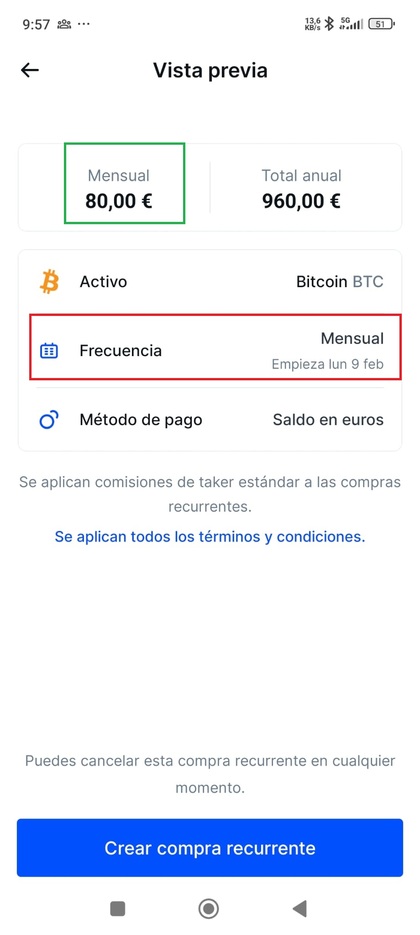 DCA sobre Bitcoin de forma periódica