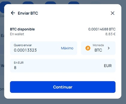 Enviar Bitcoin a cold wallet