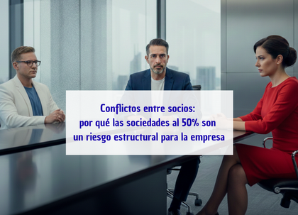 Conflictos entre socios: por qué las sociedades al 50% son un riesgo estructural para la empresa