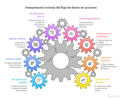 Errores comunes al interpretar el flujo de dinero en acciones