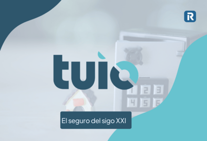 Imagen con el logotipo de la empresa aseguradora TUIO. Bajo este, un texto que dice: el seguro de hogar del siglo 21
