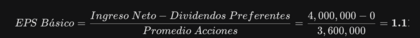 Cálculo del EPS Básico